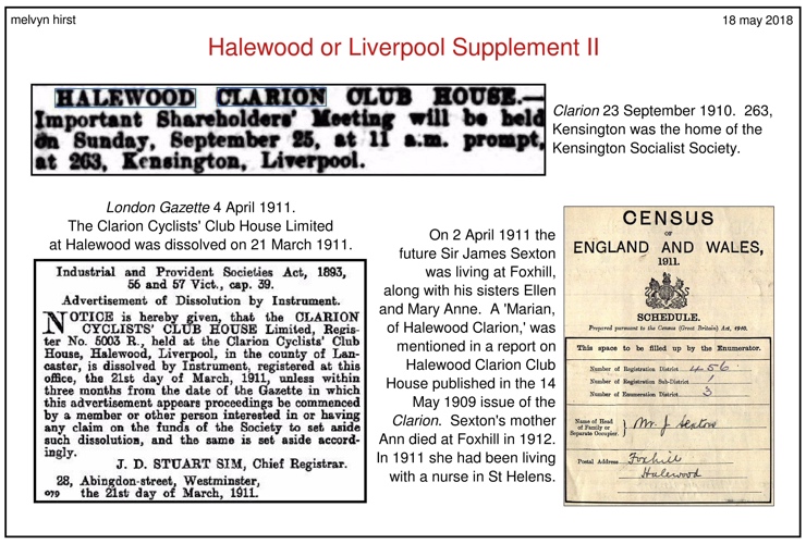 Halewood or Liverpool Supplement