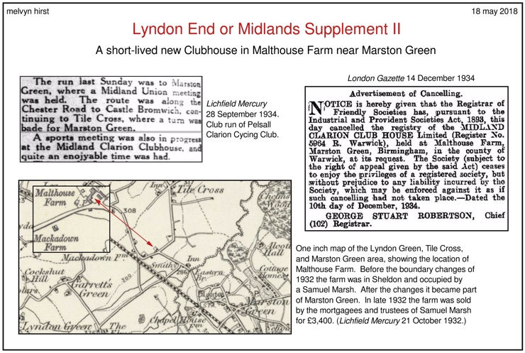 Lyndon End or Midlands Supplement 2