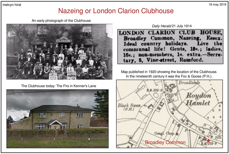Nazeing or London Clarion Clubhouse