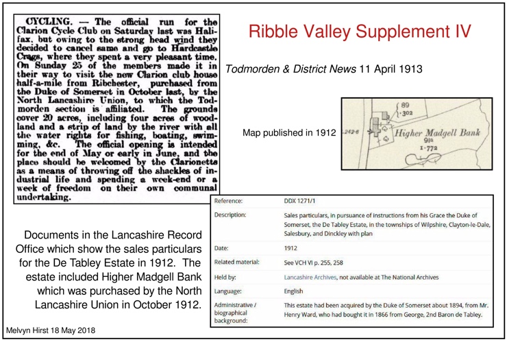 Ribble Valley Supplement IV